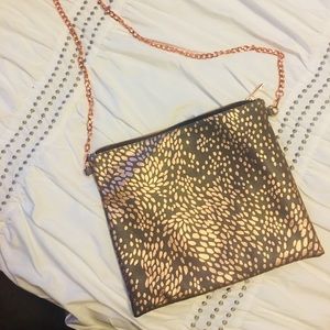 Rose gold and grey crossbody